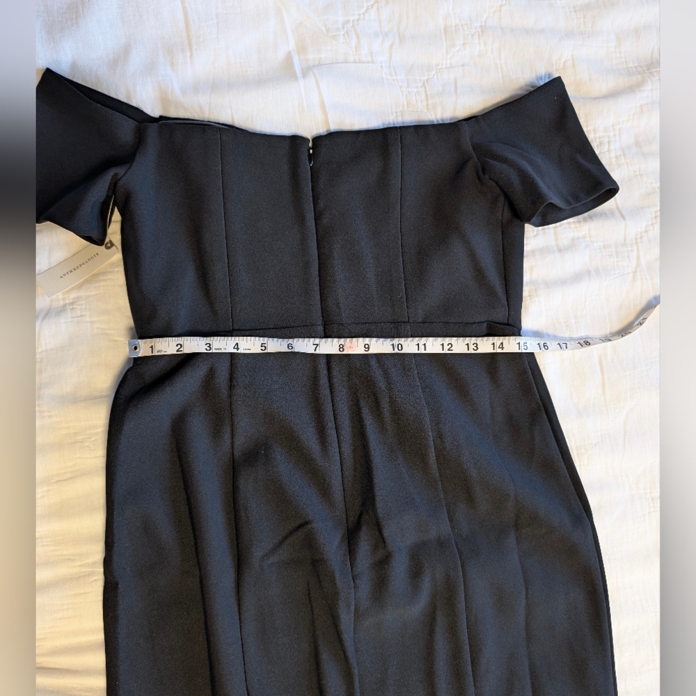 BHLDN Off‑Shoulder Black Formal Dress • Women’s L • Elegant Evening Gown - Picture 5 of 14